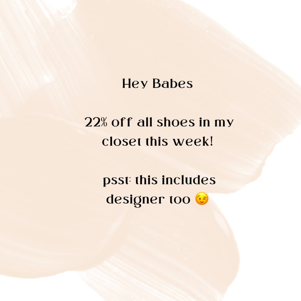 22% off shoes in my closet